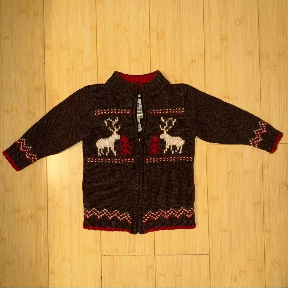 OshKosh Brown Reindeer Sweater